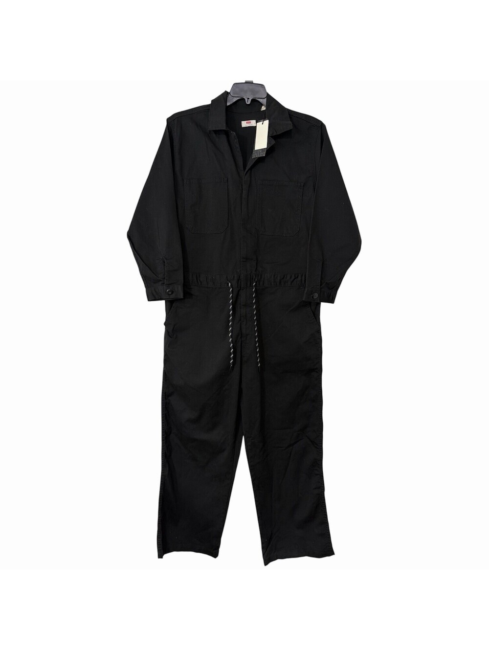 Levi’s Luella Jumpsuit Overalls $128 Size XL Women Coveralls Black Denim Jeans